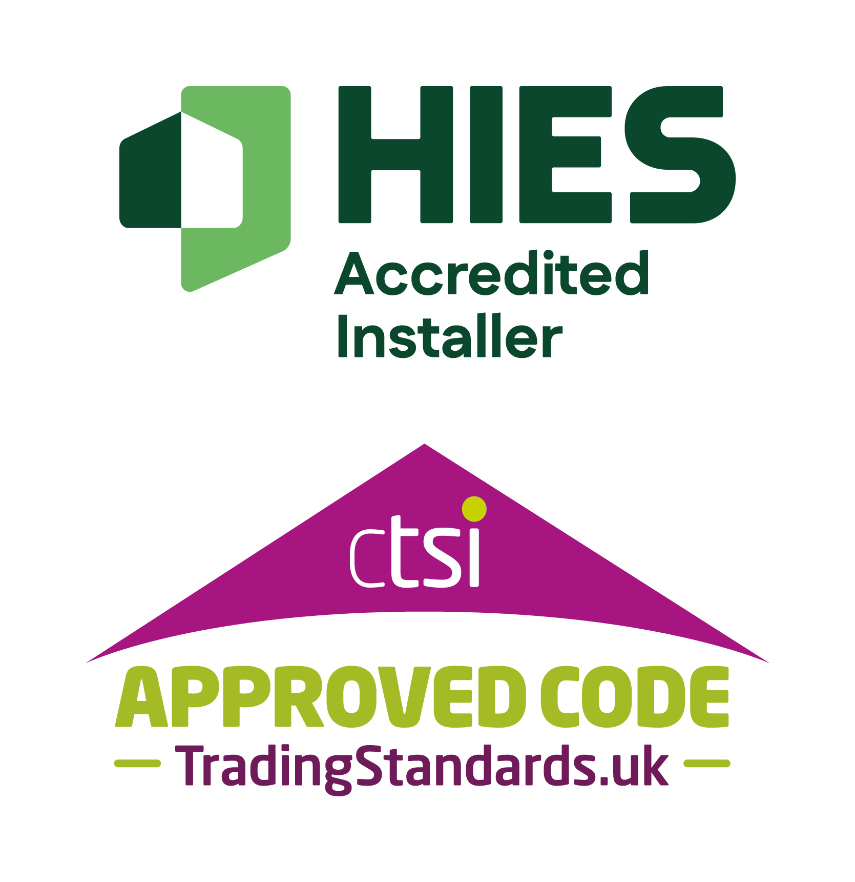 HIES Accredited Installer and CTSI Approved Code